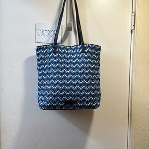 Blue Chevron Tote Bag Vera Bradley
